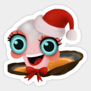 Cute Oyster Drawing Sticker